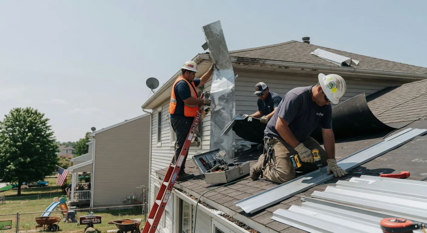 Storm Damage Metal Roof Repair in Newport, ME